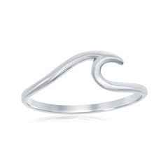 Sterling Silver Wave Design Ring - W-1949