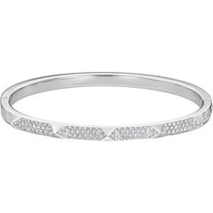 Swarovski Women's Bangle Bracelet - Tactic White Crystal Stainless Steel | 5472585