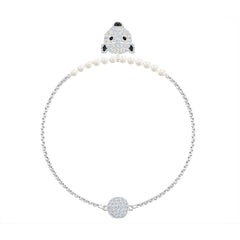Swarovski Women's Bracelet - Polar Bestiary Rhodium Plated White Pearls | 5493706