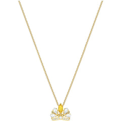 Swarovski Women's Necklace Bee A Queen White and Orange Crystal Gold Plated 5488187