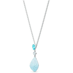 Swarovski Women's Necklace - Fun Aqua Crystal Rhodium Plated | 5516584