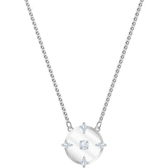 Swarovski Women's Necklace - North Rhodium Plated Crystals Glass Pendant | 5551796