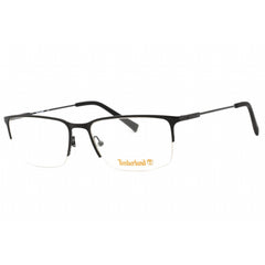 Timberland Men's Eyeglasses - Matte Black Half Rim Rectangular Frame | TB1758 002