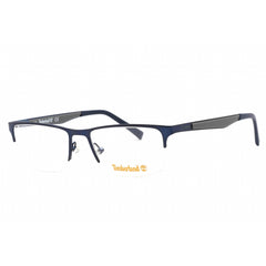Timberland Men's Eyeglasses - Matte Blue Metal Half Rim Rectangular Frame | TB1709 091
