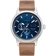 Timberland Men's Watch - Classic Blue Dial Tan Leather Strap Date | TDWGF9002303