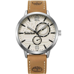 Timberland Men's Watch - Dress Sport Beige Dial Tan Strap Quartz Date | TDWGF2182102