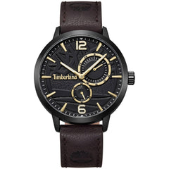 Timberland Men's Watch - Dress Sport Dark Brown Leather Strap Date | TDWGF2182103