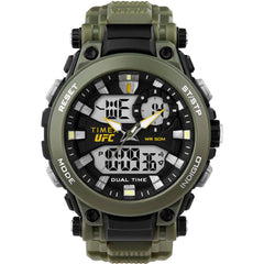 Timex Men's Watch - UFC Impact Analog-Digital Black Dial Green Strap | TW5M52900JT