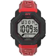 Timex Men's Watch - UFC Knockout Chrono Grey Digital Dial Red Resin Strap | TW2V88200