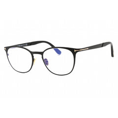 Tom Ford Unisex Eyeglasses - Matte Black Metal Full Rim Round Frame | FT5732-B 002