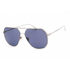 Tom Ford Unisex Sunglasses - Shiny Light Ruthenium Metal Frame Blue Lens | FT0852 14V