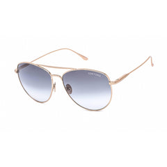 Tom Ford Unisex Sunglasses - Shiny Rose Gold Frame Gradient Smoke Lens | FT0784 28B
