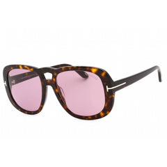 Tom Ford Women's Sunglasses - Dark Havana Full Rim Rectangular Frame | FT1012 52Y