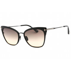 Tom Ford Women's Sunglasses - Shiny Black Frame Gradient Smoke Lens | FT0843 01B