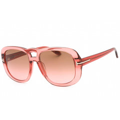 Tom Ford Women's Sunglasses - Shiny Pink Plastic Full Rim Rectangular | FT1012 72F