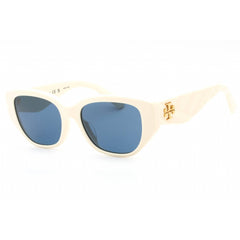 Tory Burch Women's Sunglasses - Ivory Plastic Frame Dark Blue Lens | 0TY7196U 119280