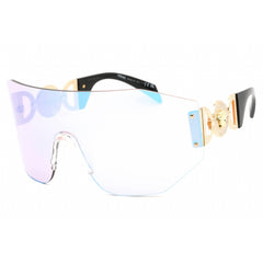 Versace Unisex Sunglasses - Gold/Black Metal Rimless Shield Frame | 0VE2258 1002MA