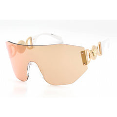 Versace Women's Sunglasses - Gold/White Metal Rimless Shield Frame | 0VE2258 10027J