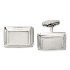 Stainless Steel Brushed and Polished Cufflinks