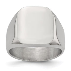 Stainless Steel Polished Signet Ring