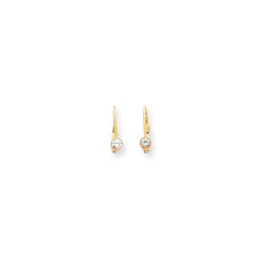 14k 3.25mm Round Leverback Earring Mountings