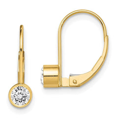 14k 3.75mm Round Leverback Earring Mountings