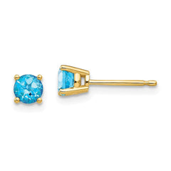 14k 4mm Round Earring Mountings No Stones Included No Backs