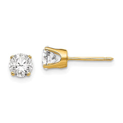 14k 5mm CZ stud earrings