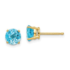 14k 6mm Round Earring Mountings No Stones Included No Backs