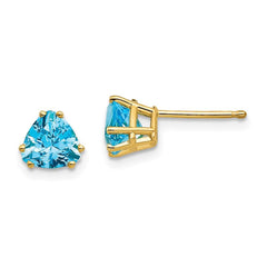 14k 6mm Trillion Earring Mountings No Stones Included No Backs