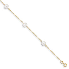 14k 9 inch FW Cultured Pearl Anklet