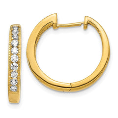 14k Diamond Hoop Earrings