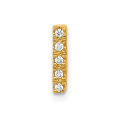 14k Diamond Initial I Charm