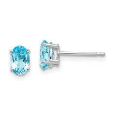 14k White Gold 6x4 Oval Earring Mountings No Stones Included No Backs