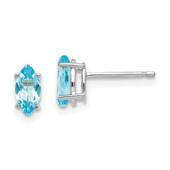 14k White Gold 7x3.5mm Marquise Earring Mounting No Stones Included No Backs