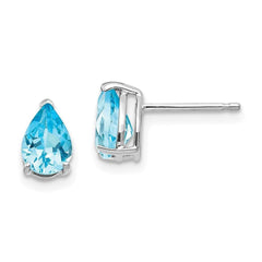 14k White Gold 7x5 Pear Earring Mountings No Stones Included No Backs