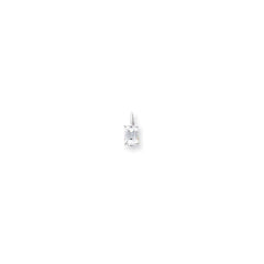 14k White Gold 7x5mm Emerald Leverback Mounting
