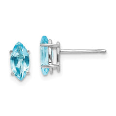 14k White Gold 8x4mm Marquise Earring Mounting No Stones Included No Backs
