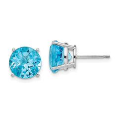 14k White Gold 9mm Round Earring Mountings No Stones Included No Backs