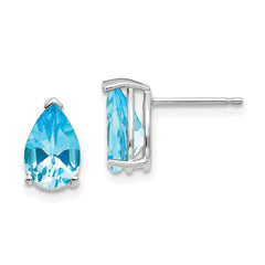 14k White Gold 9x6 Pear Earring Mountings No Stones Included No Backs