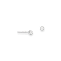 14k White Gold Polished 3mm Ball Post Earrings