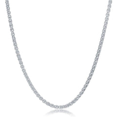 Sterling Silver Spiga Chain - Rhodium Plated