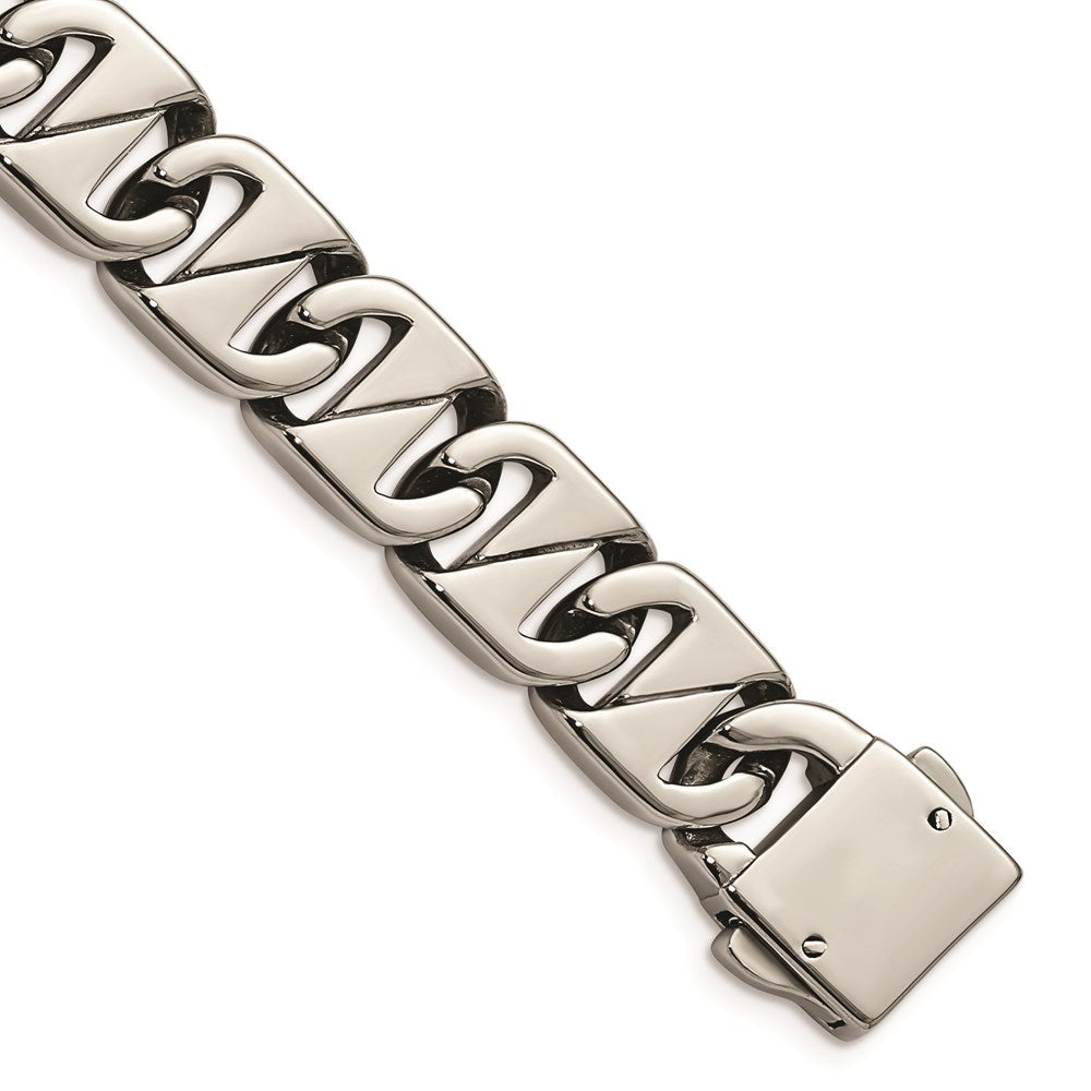 Chisel Men's Stainless Steel Polished Fancy Link 8.5 inch Bracelet