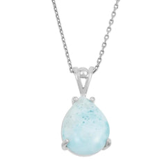 Sterling Silver Larimar Teardrop Pendant