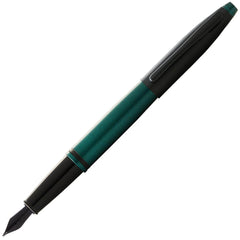 Cross Fountain Pen - Calais Matte Green and Black Lacquer, Medium Nib | AT0116-25MJ