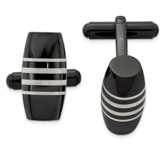 Stainless Steel Black IP-plated Cufflinks