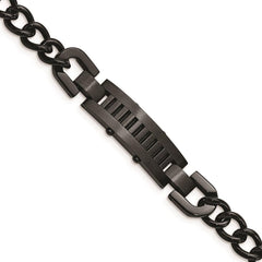 Stainless Steel Polished and Brushed Black IP-plated Bracelet