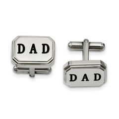 Stainless Steel Dad Cufflinks