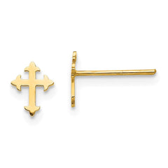 Madi K Kid's 14K  Polished Cross Post Earrings