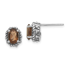 Sterling Silver Smoky Quartz Earrings